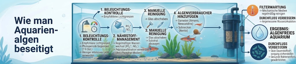 Algen im Aquarium entfernen