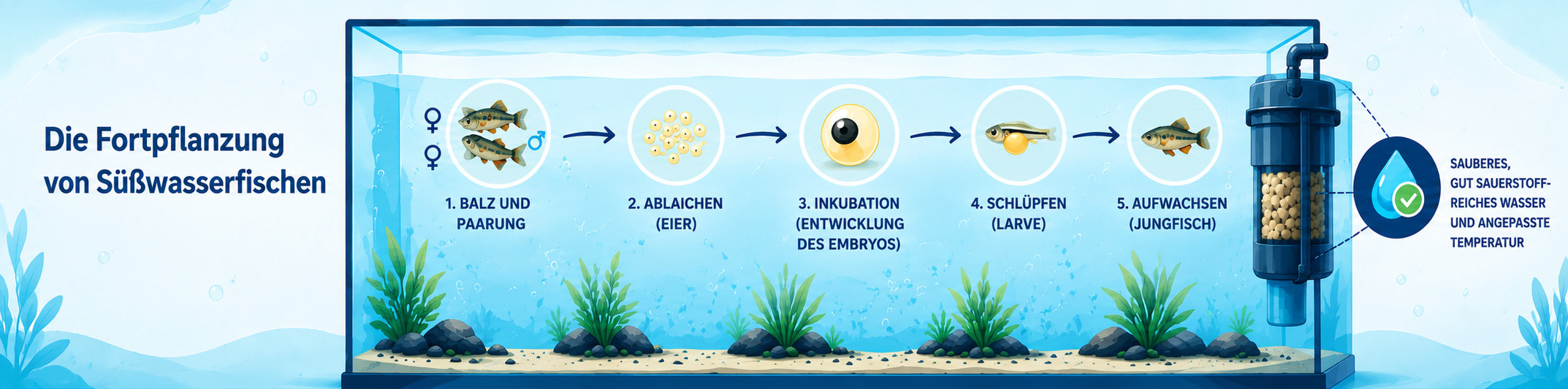 Zucht von Süßwasserfischen